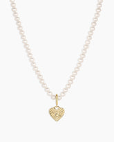 Vintage Heart Alphabet Charm Necklace