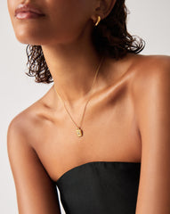 April Birthstone Pendant Necklace | 18k Gold Vermeil/Crystal