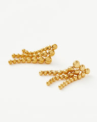 Beaded Waterfall Drop Earrings | 18k Gold Vermeil