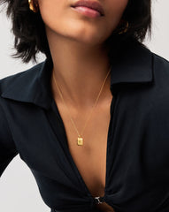 August Birthstone Pendant Necklace | 18k Gold Vermeil/Peridot