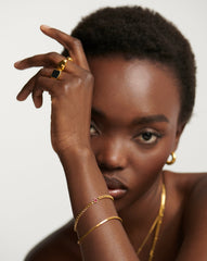 July Birthstone Chain Bracelet | 18k Gold Plated Vermeil/Ruby