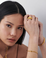 Bombe Raffia Ring | 18k Gold Plated
