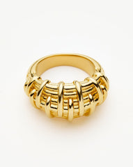 Bombe Raffia Ring | 18k Gold Plated