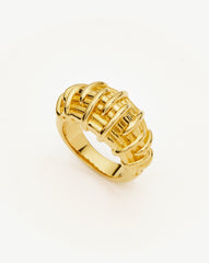 Bombe Raffia Ring | 18k Gold Plated