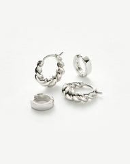Chubby & Tidal Mini Hoop Earring Set