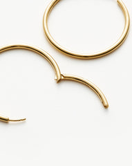 Classic Large Hoop Earrings | 18k Gold Vermeil