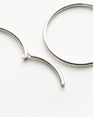 Classic Large Hoop Earrings | Sterling Silver