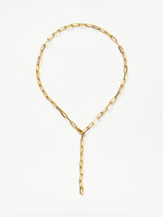 Classic Mini Short Paperclip Chain Necklace | 18k Gold Plated