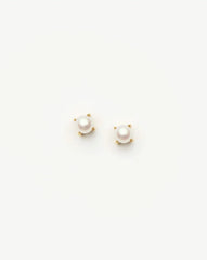 Classic Pearl Stud Earrings | 18k Gold Vermeil/Pearl