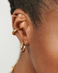 Classic Tunnel Small Hoop Earrings | 18k Gold Plated