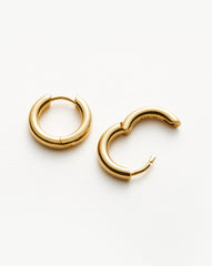 Classic Tunnel Mini Hoop Earrings | 18k Gold Plated