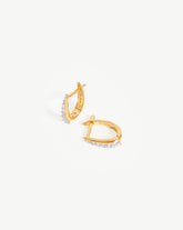 Claw Pave Huggies | 18k Gold Vermeil/Pavé