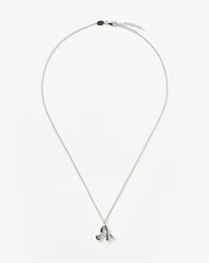 Curly Molten Initial Pendant Necklace - Initial A | Sterling Silver