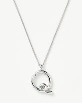 Curly Molten Initial Pendant Necklace - Initial Q | Sterling Silver