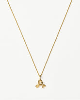 Curly Molten Mini Initial Necklace - A | 18k Gold Vermeil