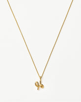 Curly Molten Mini Initial Necklace - H | 18k Gold Vermeil