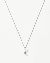 Curly Molten Mini Initial Necklace - K | Sterling Silver