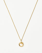 Curly Molten Mini Initial Necklace - O | 18k Gold Vermeil