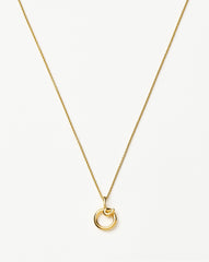 Curly Molten Mini Initial Necklace - O | 18k Gold Vermeil