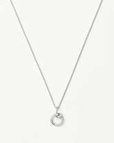 Curly Molten Mini Initial Necklace - O | Sterling Silver