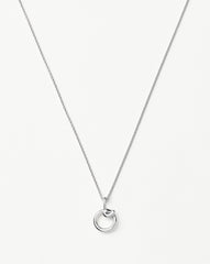 Curly Molten Mini Initial Necklace - O | Sterling Silver