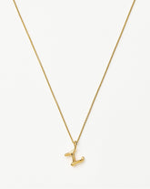 Curly Molten Mini Initial Necklace - Z | 18k Gold Vermeil