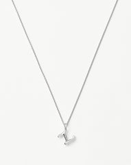 Curly Molten Mini Initial Necklace - Z | Sterling Silver