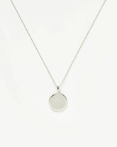 Engravable Round Necklace | Sterling Silver