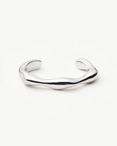 Eny Puffy Cuff Bracelet | Silver Plated