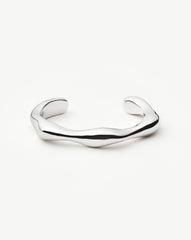 Eny Puffy Cuff Bracelet | Silver Plated