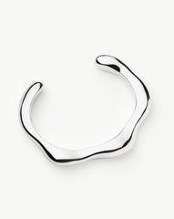 Eny Puffy Cuff Bracelet | Silver Plated