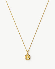 Eny Puffy Daisy Pendant Necklace | 18k Gold Plated/Pearl