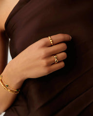 Eny Puffy Stacking Ring | 18k Gold Plated