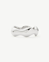 Eny Puffy Stacking Ring | Silver Plated
