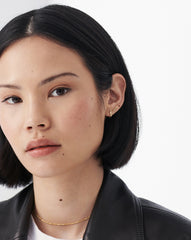 Fine Bar Stud Earrings | 14k Solid Gold