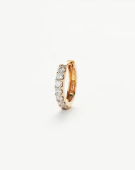 Fine Classic Diamond Single Huggie | 14k Solid Gold