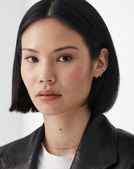 Fine Classic Diamond Single Huggie | 14k Solid Gold