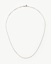 Fine Classic Paperclip Chain Necklace | 14k Solid White Gold