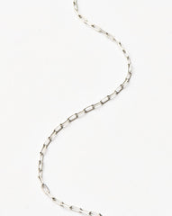 Fine Classic Paperclip Chain Necklace | 14k Solid White Gold