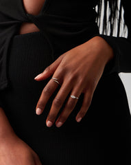 Fine Diamond Signet Ring | 14k Solid White Gold/Diamond