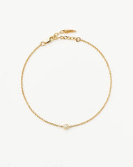 Fine Diamond Solitaire Bracelet | 14k Solid Gold/Diamond