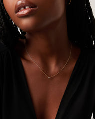 Fine Diamond Solitaire Pendant Necklace | 14k Solid Gold/Diamond