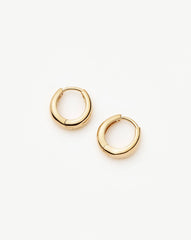 Fine Dome Huggies | 14k Solid Gold