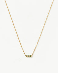 Fine Emerald Solitaire Trio Necklace