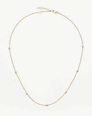 Fine Floating Diamond Necklace | 14k Solid Gold