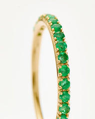 Fine Half Emerald Eternity Ring