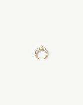 Fine Lucy Williams Horn Single Stud Earring | 14k Solid Gold/Diamond