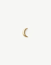 Fine Moon Flat Back Stud Earring | 14k Yellow Gold