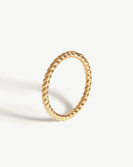 Fine Rope Ring | 14k Solid Gold