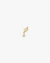 Fine Savi Single Stud Earring | 14k Solid Gold/Diamond